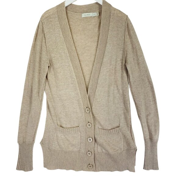 Costa Blanca cotton, nylon, angora Cardigan Knit Sweater color beige - large - Picture 3 of 16